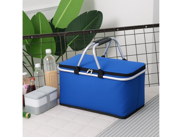 KOSZ PIKNIKOWY 49x27 DWIE RĄCZKI - niebieski