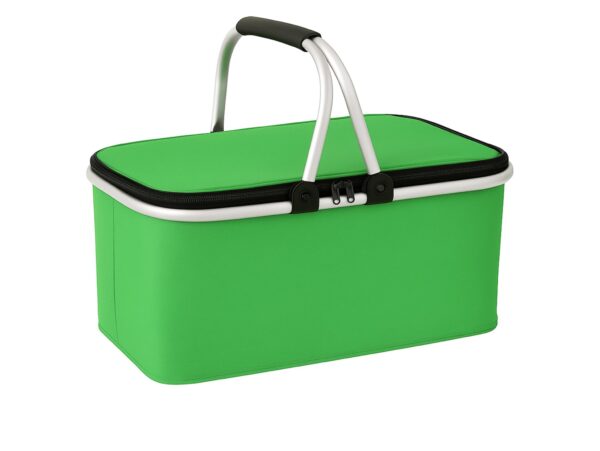 KOSZ PIKNIKOWY 49x27 DWIE RĄCZKI - zielony