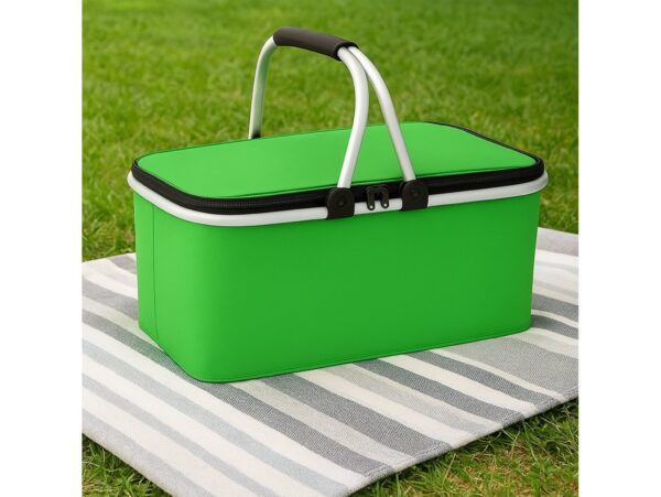 KOSZ PIKNIKOWY 49x27 DWIE RĄCZKI - zielony