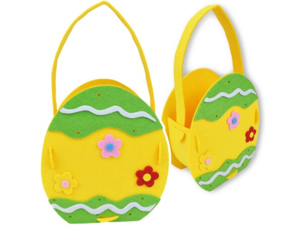 KOSZYCZEK WIELKANOCNY HANDMADE DIY FILCOWY - JAJKO 23x15x7
