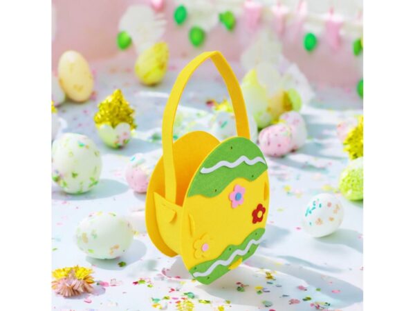 KOSZYCZEK WIELKANOCNY HANDMADE DIY FILCOWY - JAJKO 23x15x7