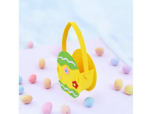 KOSZYCZEK WIELKANOCNY HANDMADE DIY FILCOWY - JAJKO 23x15x7