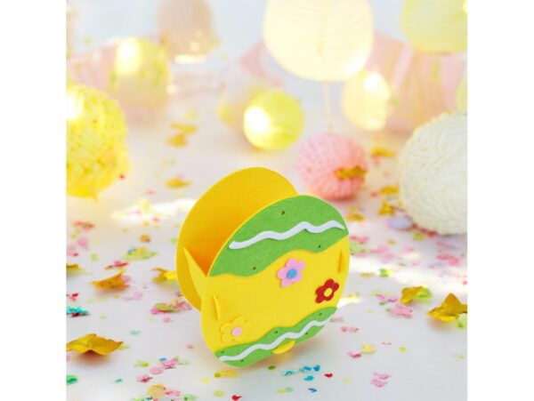 KOSZYCZEK WIELKANOCNY HANDMADE DIY FILCOWY - JAJKO 23x15x7