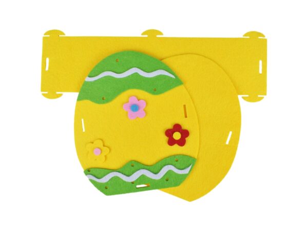 KOSZYCZEK WIELKANOCNY HANDMADE DIY FILCOWY - JAJKO 23x15x7