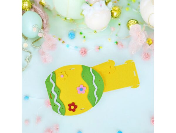 KOSZYCZEK WIELKANOCNY HANDMADE DIY FILCOWY - JAJKO 23x15x7