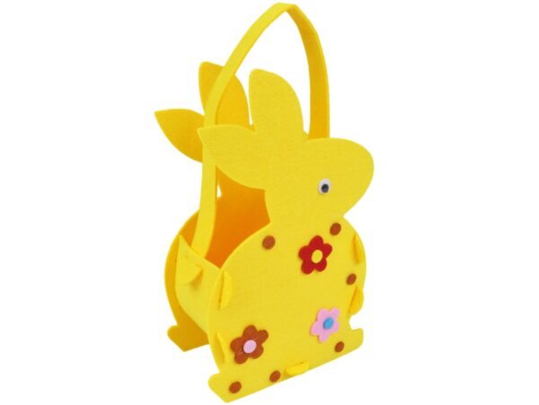 KOSZYCZEK WIELKANOCNY HANDMADE DIY FILCOWY - ZAJĄC 23x14x6