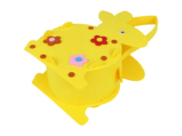 KOSZYCZEK WIELKANOCNY HANDMADE DIY FILCOWY - ZAJĄC 23x14x6