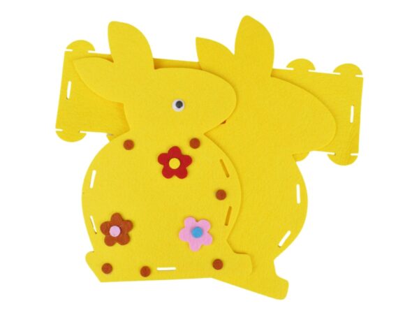 KOSZYCZEK WIELKANOCNY HANDMADE DIY FILCOWY - ZAJĄC 23x14x6