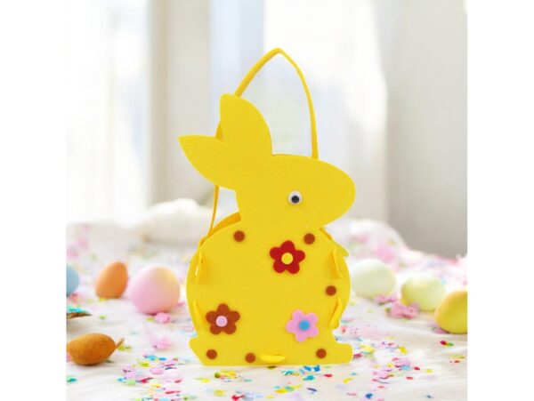 KOSZYCZEK WIELKANOCNY HANDMADE DIY FILCOWY - ZAJĄC 23x14x6