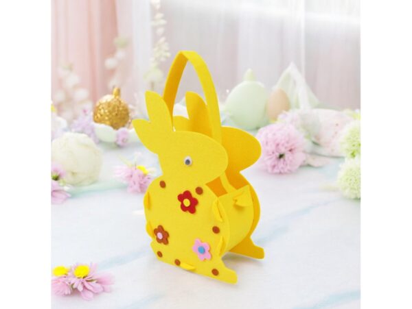 KOSZYCZEK WIELKANOCNY HANDMADE DIY FILCOWY - ZAJĄC 23x14x6