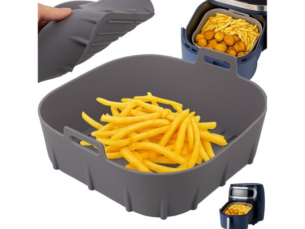 KOSZYK SILIKONOWY FORMA DO FRYTKOWNICY AIR FRYER 17x17x6cm