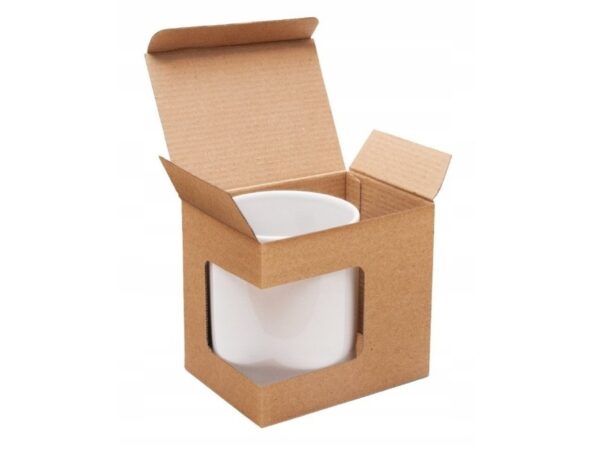 KUBEK DO SUBLIMACJI 330ML BIAŁY+PUDEŁKO BRĄZOWE