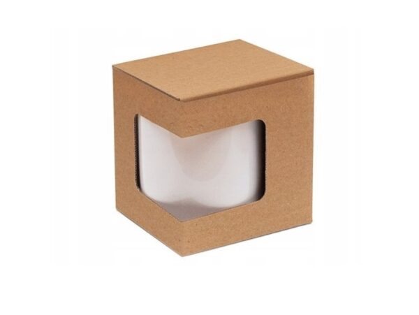 KUBEK DO SUBLIMACJI 330ML BIAŁY+PUDEŁKO BRĄZOWE