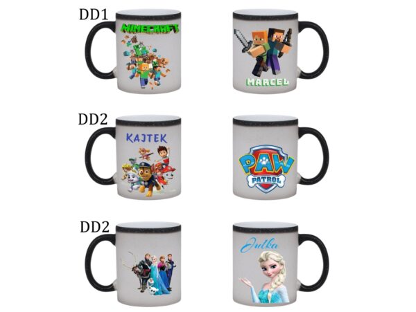 KUBEK DO SUBLIMACJI 330ML CZARNY MAGICZNY Z BROKATEM