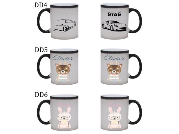 KUBEK DO SUBLIMACJI 330ML CZARNY MAGICZNY Z BROKATEM