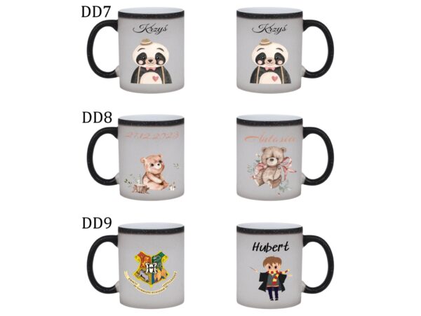 KUBEK DO SUBLIMACJI 330ML CZARNY MAGICZNY Z BROKATEM