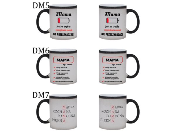 KUBEK DO SUBLIMACJI 330ML CZARNY MAGICZNY Z BROKATEM