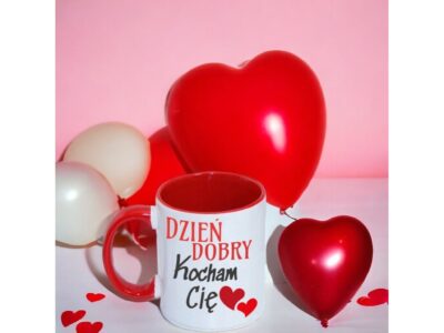 KUBEK DO SUBLIMACJI 330ML CZERWONY UCHWYT