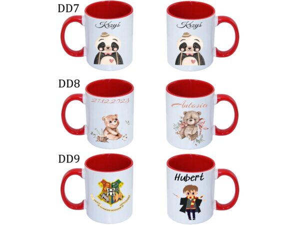 KUBEK DO SUBLIMACJI 330ML CZERWONY UCHWYT