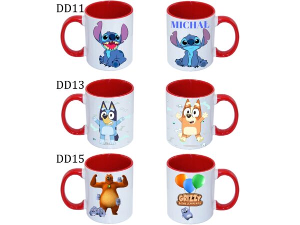 KUBEK DO SUBLIMACJI 330ML CZERWONY UCHWYT