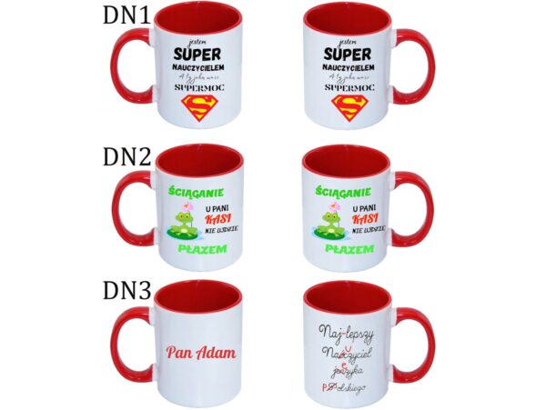 KUBEK DO SUBLIMACJI 330ML CZERWONY UCHWYT