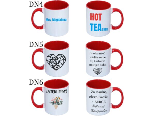 KUBEK DO SUBLIMACJI 330ML CZERWONY UCHWYT