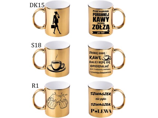 KUBEK DO SUBLIMACJI 330ML ZŁOTY