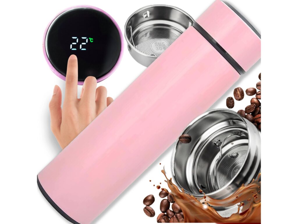 KUBEK TERMICZNY SMART 500ML - różowy
