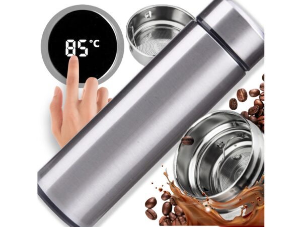 KUBEK TERMICZNY SMART 500ML - srebrny