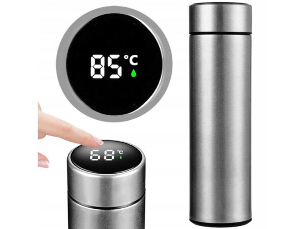 KUBEK TERMICZNY SMART 500ML - srebrny