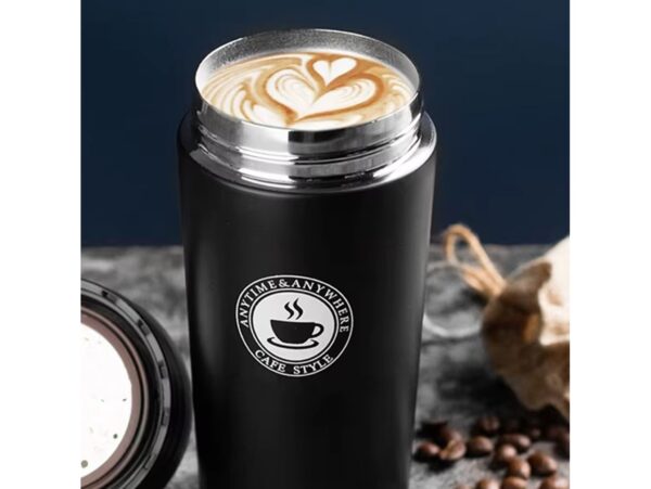 KUBEK TERMICZNY TURYSTYCZNY 380ML - czarny