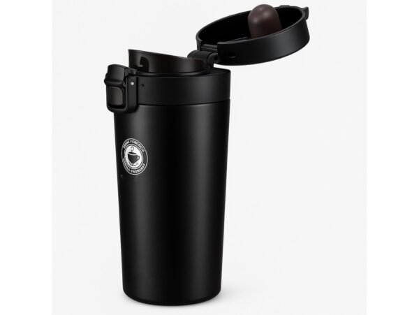 KUBEK TERMICZNY TURYSTYCZNY 380ML - czarny