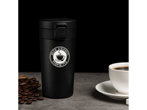 KUBEK TERMICZNY TURYSTYCZNY 380ML - czarny