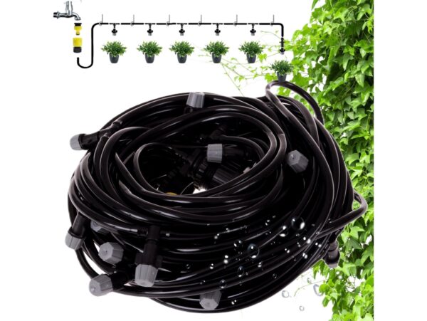 KURTYNA WODNA MGIEŁKA ZRASZACZ OGRÓD ZESTAW 20M