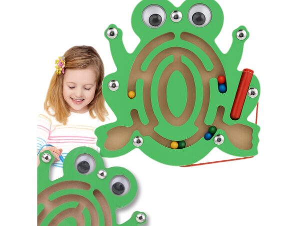LABIRYNT MAGNETYCZNY GRA ZRĘCZNOŚCIOWA - żabka