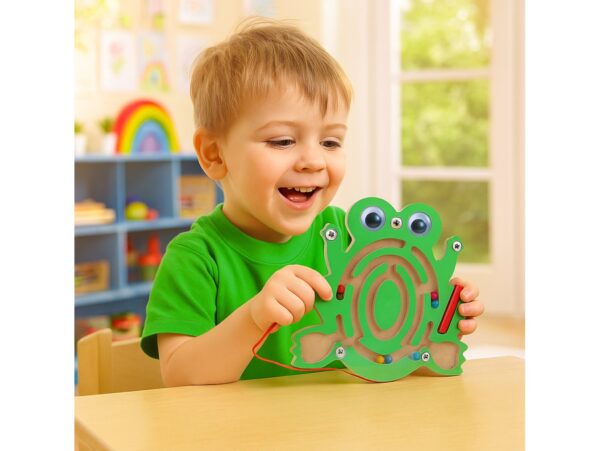 LABIRYNT MAGNETYCZNY GRA ZRĘCZNOŚCIOWA - żabka