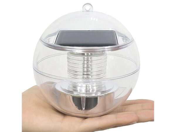 LAMPA LAMPKA SOLARNA LED PŁYWAJĄCA KULA DO BASENU RGB 11CM