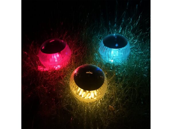 LAMPA LAMPKA SOLARNA LED PŁYWAJĄCA KULA DO BASENU RGB 11CM