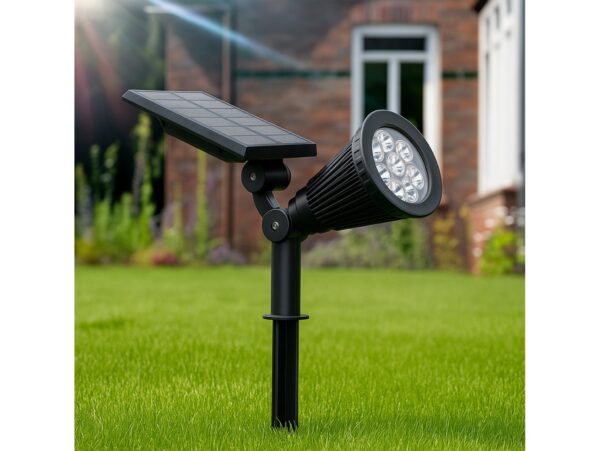 LAMPA LAMPKA SOLARNA REFLEKTOR OGRODOWY 7 LED 28x9cm