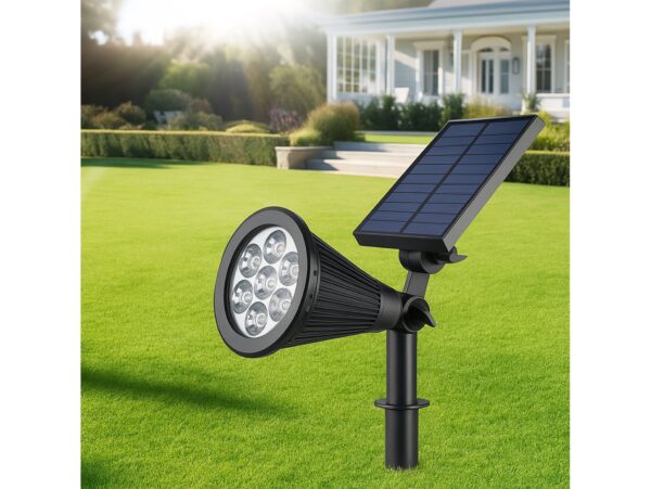 LAMPA LAMPKA SOLARNA REFLEKTOR OGRODOWY 7 LED 28x9cm