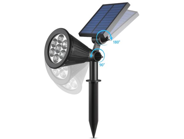 LAMPA LAMPKA SOLARNA REFLEKTOR OGRODOWY 7 LED 28x9cm