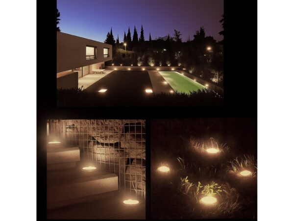 LAMPA OGRODOWA NAJAZDOWA SOLARNA 16 LED - biały ciepły