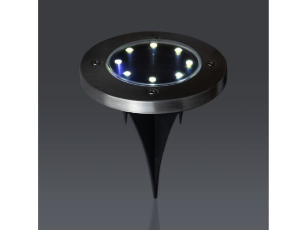 LAMPA OGRODOWA NAJAZDOWA SOLARNA 8 LED