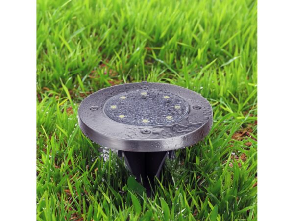 LAMPA OGRODOWA NAJAZDOWA SOLARNA 8 LED