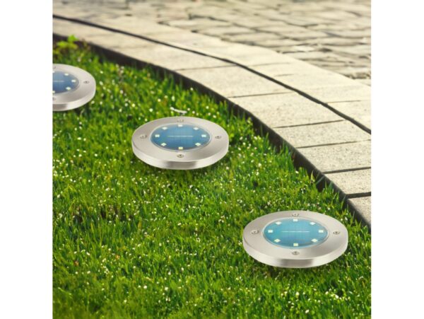 LAMPA OGRODOWA NAJAZDOWA SOLARNA 8 LED