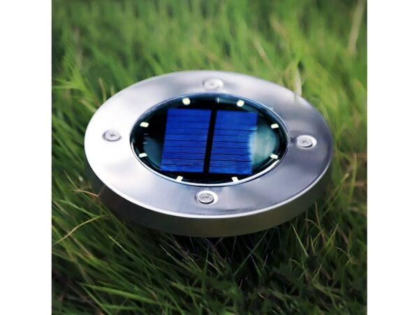 LAMPA OGRODOWA NAJAZDOWA SOLARNA 8 LED