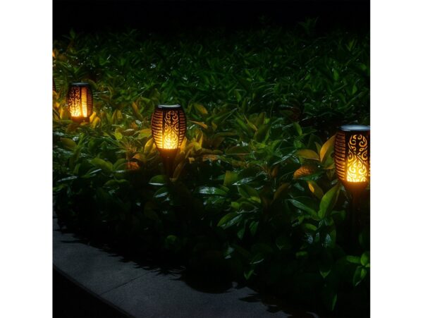 LAMPA OGRODOWA POCHODNIA SOLARNA JAK PŁOMIEŃ OGIEŃ