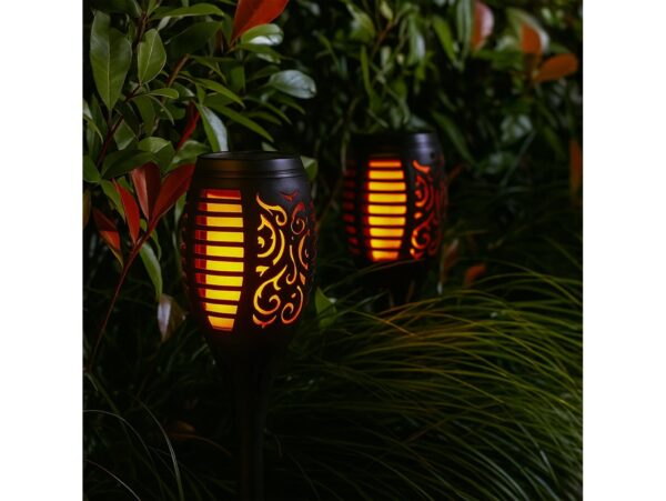 LAMPA OGRODOWA POCHODNIA SOLARNA JAK PŁOMIEŃ OGIEŃ
