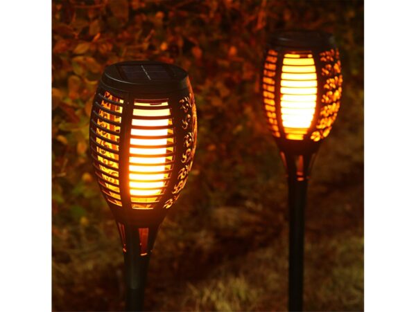 LAMPA OGRODOWA POCHODNIA SOLARNA JAK PŁOMIEŃ OGIEŃ