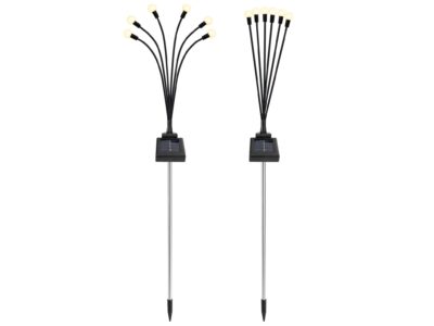 LAMPA OGRODOWA SOLARNA 6 LED KULKI - ciepły biały